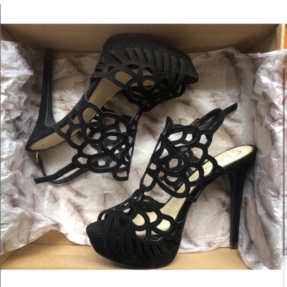 NEW Elegant Black High Heel Sandals